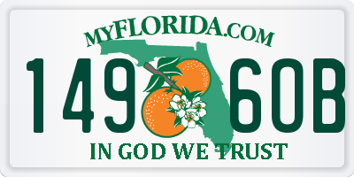 FL license plate 1496OB