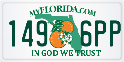 FL license plate 1496PP