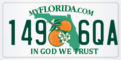 FL license plate 1496QA