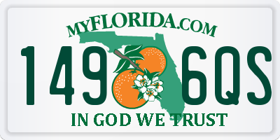 FL license plate 1496QS