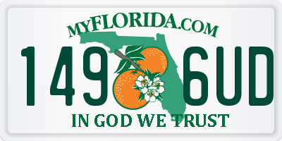 FL license plate 1496UD