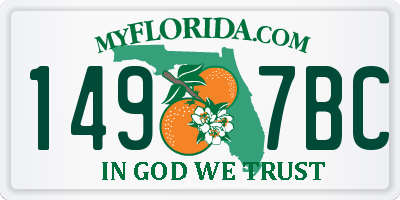 FL license plate 1497BC
