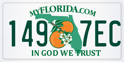 FL license plate 1497EC
