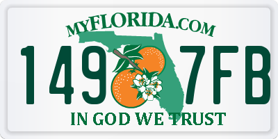 FL license plate 1497FB