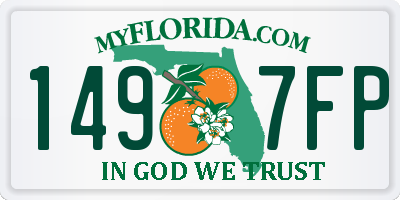 FL license plate 1497FP