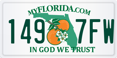 FL license plate 1497FW