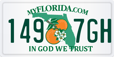 FL license plate 1497GH
