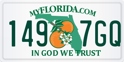 FL license plate 1497GQ