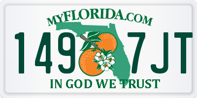 FL license plate 1497JT