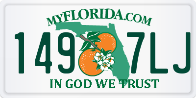 FL license plate 1497LJ