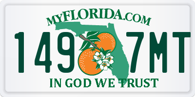 FL license plate 1497MT