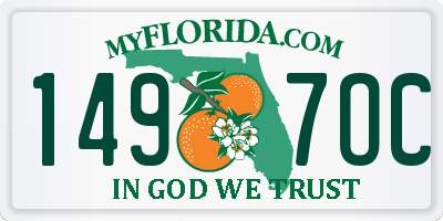 FL license plate 1497OC