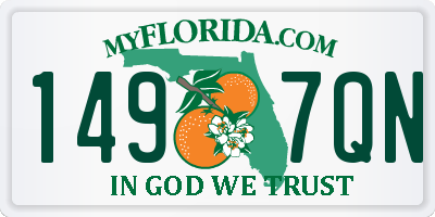 FL license plate 1497QN
