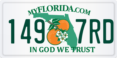 FL license plate 1497RD