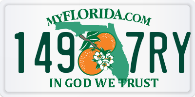 FL license plate 1497RY