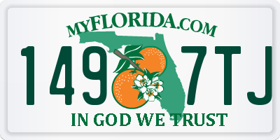 FL license plate 1497TJ