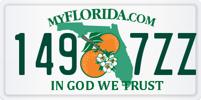 FL license plate 1497ZZ