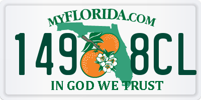 FL license plate 1498CL