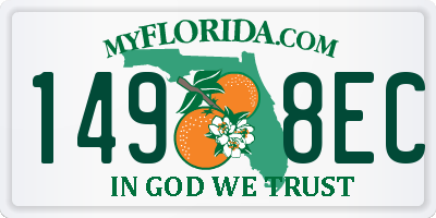 FL license plate 1498EC