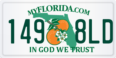 FL license plate 1498LD