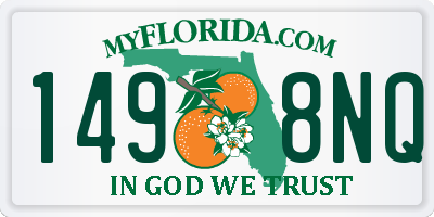 FL license plate 1498NQ