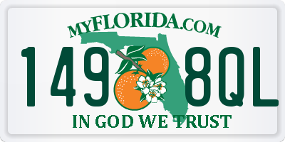 FL license plate 1498QL