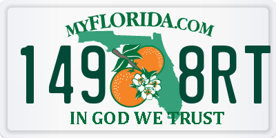 FL license plate 1498RT