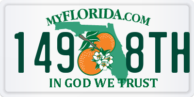 FL license plate 1498TH