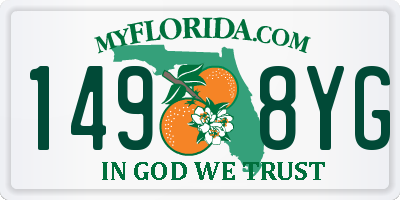 FL license plate 1498YG