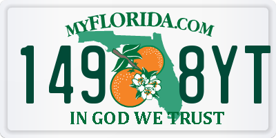 FL license plate 1498YT