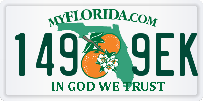 FL license plate 1499EK