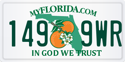 FL license plate 1499WR