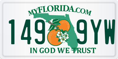 FL license plate 1499YW