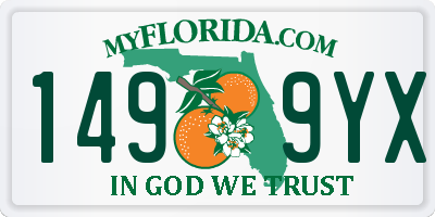 FL license plate 1499YX