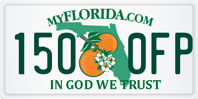 FL license plate 1500FP
