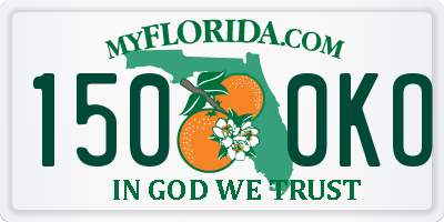 FL license plate 1500KO