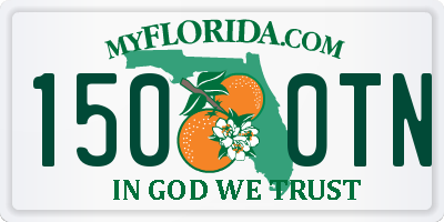 FL license plate 1500TN