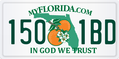 FL license plate 1501BD