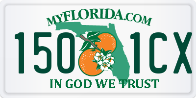 FL license plate 1501CX
