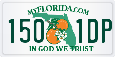 FL license plate 1501DP