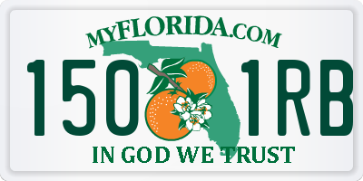 FL license plate 1501RB