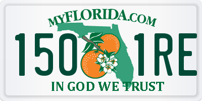 FL license plate 1501RE
