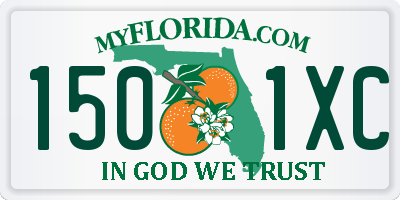 FL license plate 1501XC