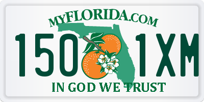 FL license plate 1501XM