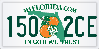 FL license plate 1502CE