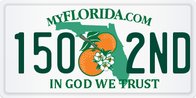 FL license plate 1502ND