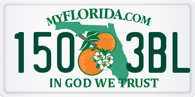 FL license plate 1503BL
