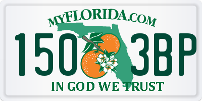 FL license plate 1503BP