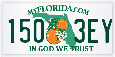 FL license plate 1503EY