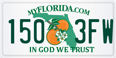 FL license plate 1503FW